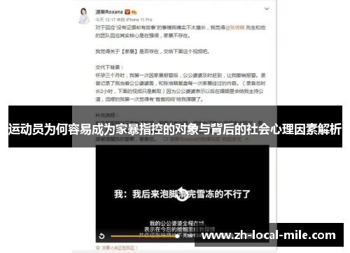 运动员为何容易成为家暴指控的对象与背后的社会心理因素解析